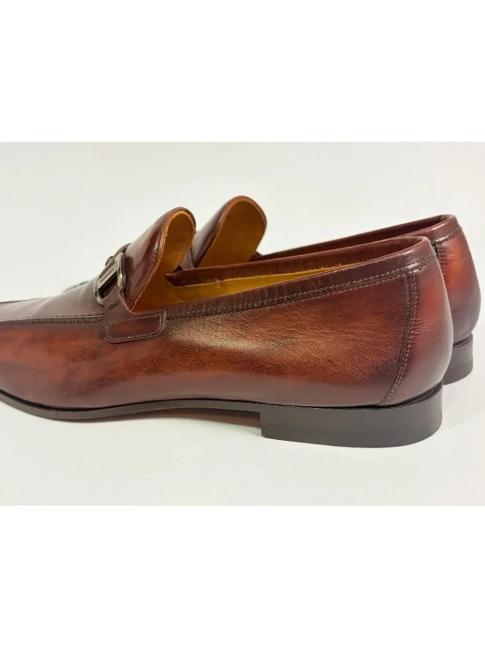 Magnanni Cognac Loafers Sz 13 - EU 47 Burnished Patina Leather Sole Spain